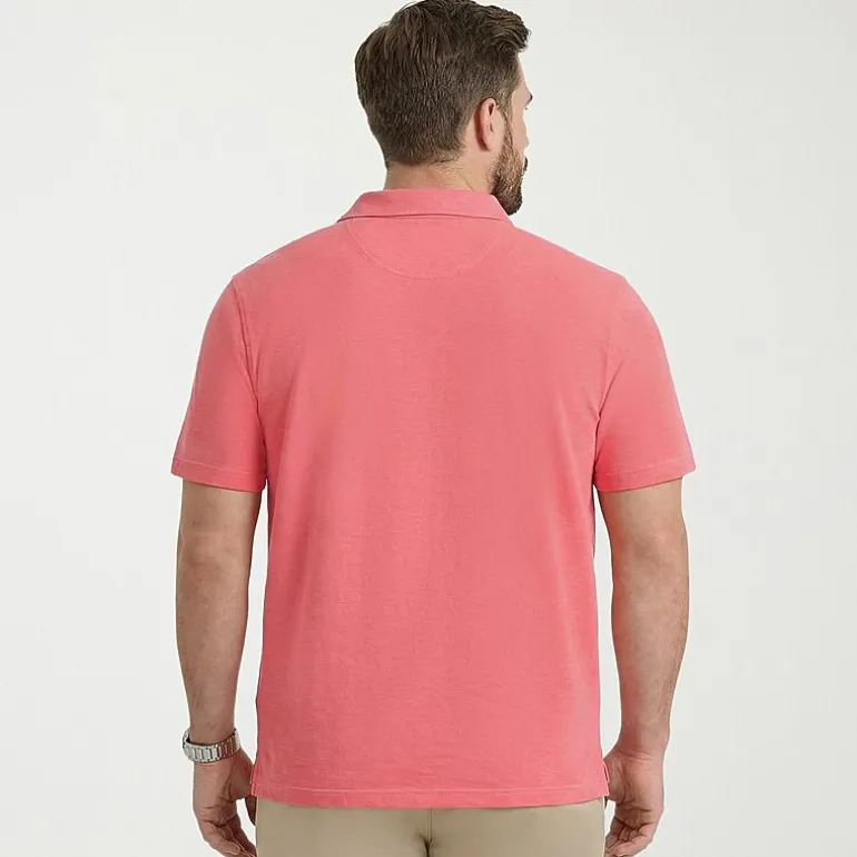 IZOD Dockside Slub Big and Tall Mens Classic Fit Short Sleeve Polo Shirt