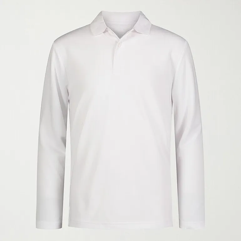 IZOD Little & Big Kid Boys Long Sleeve Regular Fit Wrinkle Resistant Moisture Wicking Polo Shirt