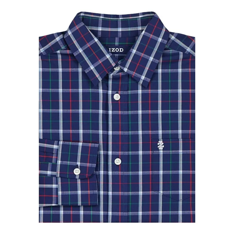 IZOD Little & Big Kid Boys Point Collar Long Sleeve Dress Shirt