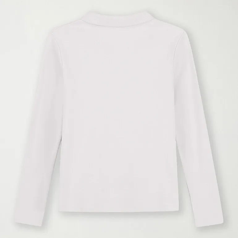 IZOD Little & Big Kid Girls Long Sleeve Regular Fit Stretch Fabric Polo Shirt