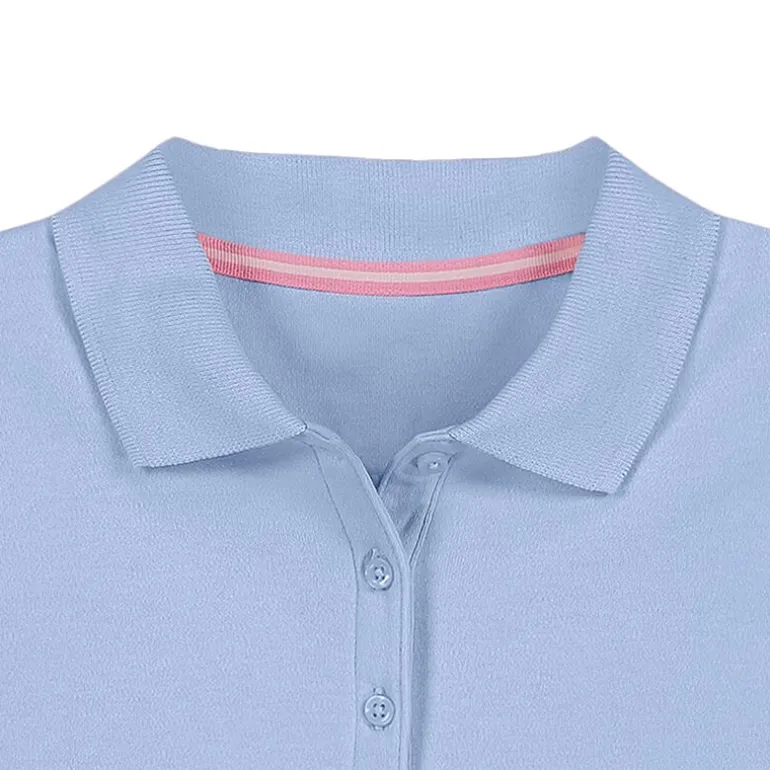 IZOD Little & Big Kid Girls Long Sleeve Regular Fit Stretch Fabric Polo Shirt