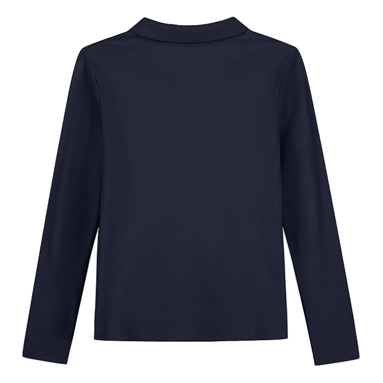 IZOD Little & Big Kid Girls Long Sleeve Regular Fit Stretch Fabric Polo Shirt