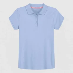 IZOD Little & Big Kid Girls Short Sleeve Regular Fit Polo Shirt