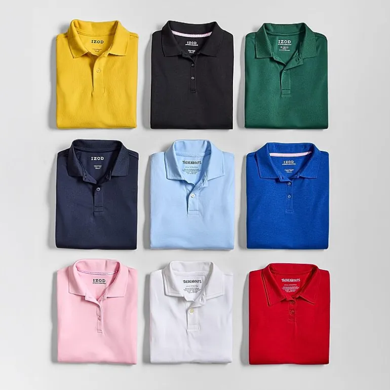 IZOD Little & Big Kid Girls Short Sleeve Regular Fit Polo Shirt