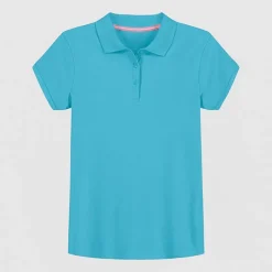 IZOD Little & Big Kid Girls Short Sleeve Regular Fit Polo Shirt