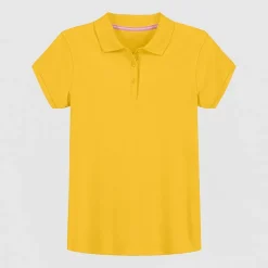 IZOD Little & Big Kid Girls Short Sleeve Regular Fit Polo Shirt