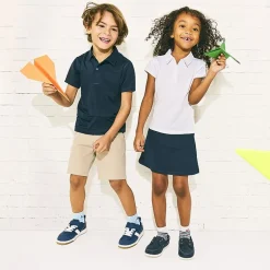 IZOD Little & Big Kid Girls Short Sleeve Cap Midi Shirt Dress