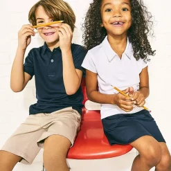 IZOD Little & Big Kid Girls Short Sleeve Cap Midi Shirt Dress