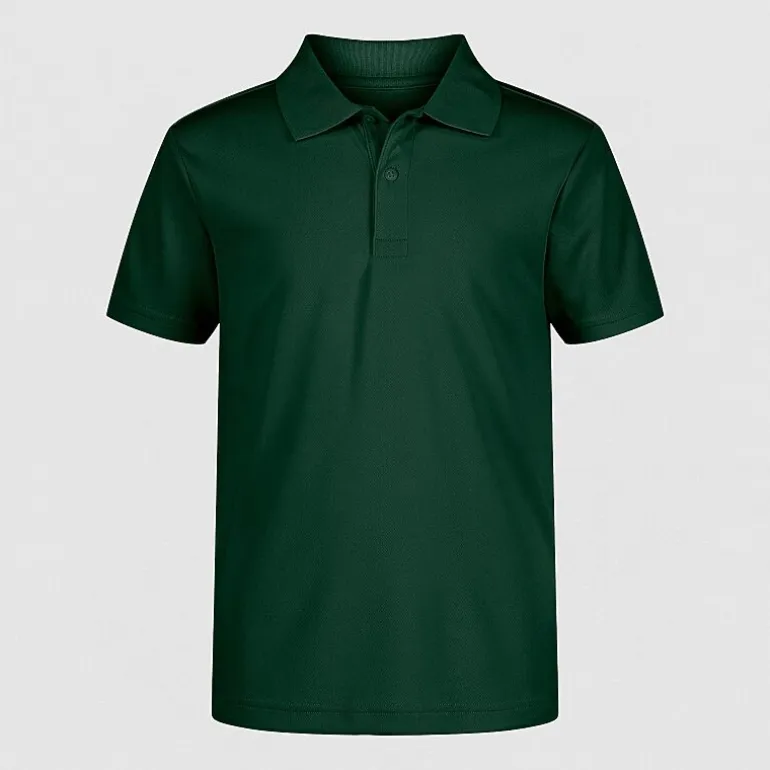 IZOD Performance Mesh Boys Short Sleeve Regular Fit Wrinkle Resistant Moisture Wicking Polo Shirt