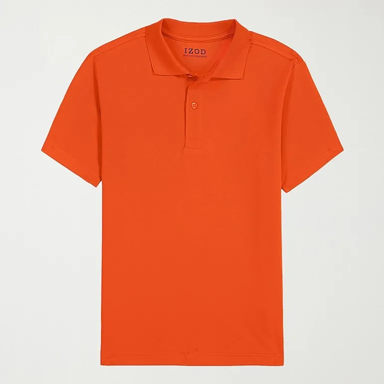 IZOD Performance Mesh Boys Short Sleeve Regular Fit Wrinkle Resistant Moisture Wicking Polo Shirt
