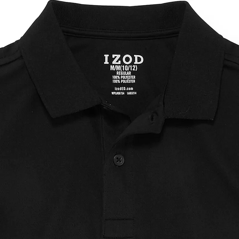 IZOD Performance Mesh Boys Short Sleeve Regular Fit Wrinkle Resistant Moisture Wicking Polo Shirt