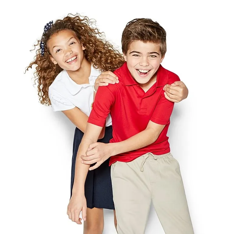 IZOD Performance Mesh Boys Short Sleeve Regular Fit Wrinkle Resistant Moisture Wicking Polo Shirt