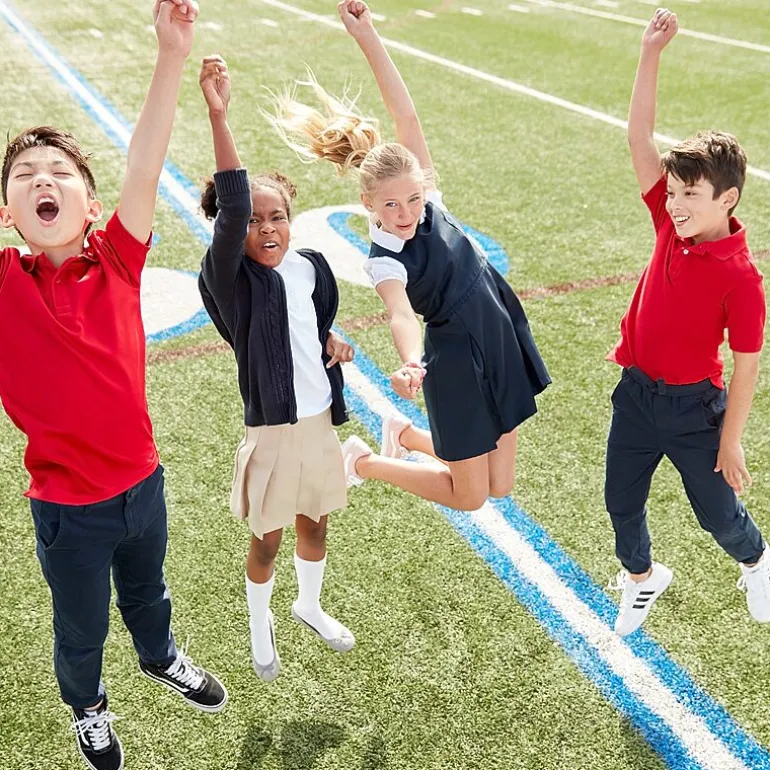 IZOD Performance Mesh Boys Short Sleeve Regular Fit Wrinkle Resistant Moisture Wicking Polo Shirt