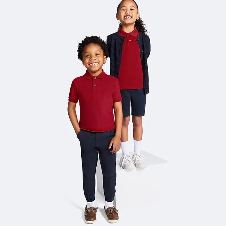 IZOD Performance Mesh Boys Short Sleeve Regular Fit Wrinkle Resistant Moisture Wicking Polo Shirt