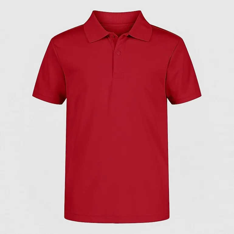 IZOD Performance Mesh Boys Short Sleeve Regular Fit Wrinkle Resistant Moisture Wicking Polo Shirt