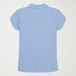 IZOD Performance Mesh Little & Big Kid Girls Short Sleeve Regular Fit Wrinkle Resistant Moisture Wicking Polo Shirt