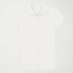IZOD Performance Mesh Little & Big Kid Girls Short Sleeve Regular Fit Wrinkle Resistant Moisture Wicking Polo Shirt