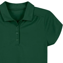 IZOD Performance Mesh Little & Big Kid Girls Short Sleeve Regular Fit Wrinkle Resistant Moisture Wicking Polo Shirt