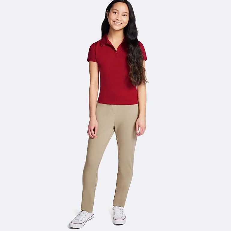 IZOD Performance Womens Juniors Short Sleeve Polo Shirt
