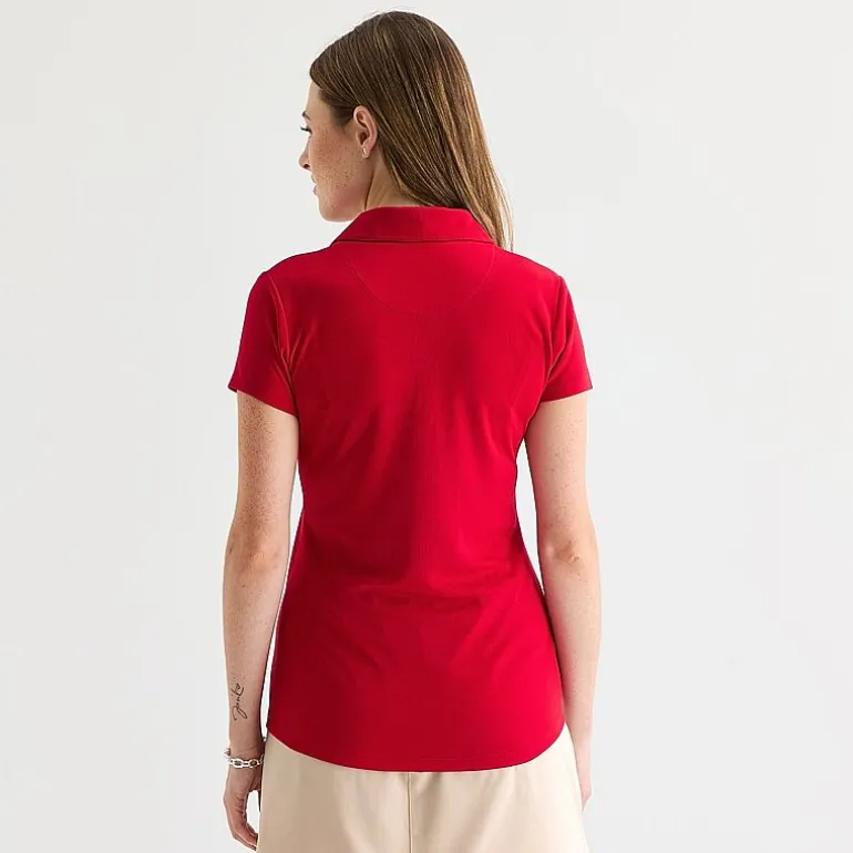 IZOD Performance Womens Juniors Short Sleeve Polo Shirt