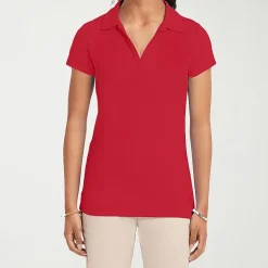 IZOD Performance Womens Juniors Short Sleeve Polo Shirt