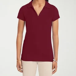 IZOD Performance Womens Juniors Short Sleeve Polo Shirt