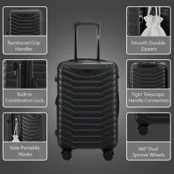 IZOD Phantom 3-pc. Hardside Expandable Lightweight Luggage Set