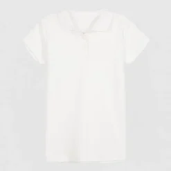 IZOD Pique Little & Big Kid Girls Easy-on + Easy-off Sensory Friendly Short Sleeve Regular Fit Adaptive Polo Shirt