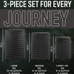 IZOD Romeo 3-pc. Hardside Expandable LIGHTWEIGHT Luggage Set
