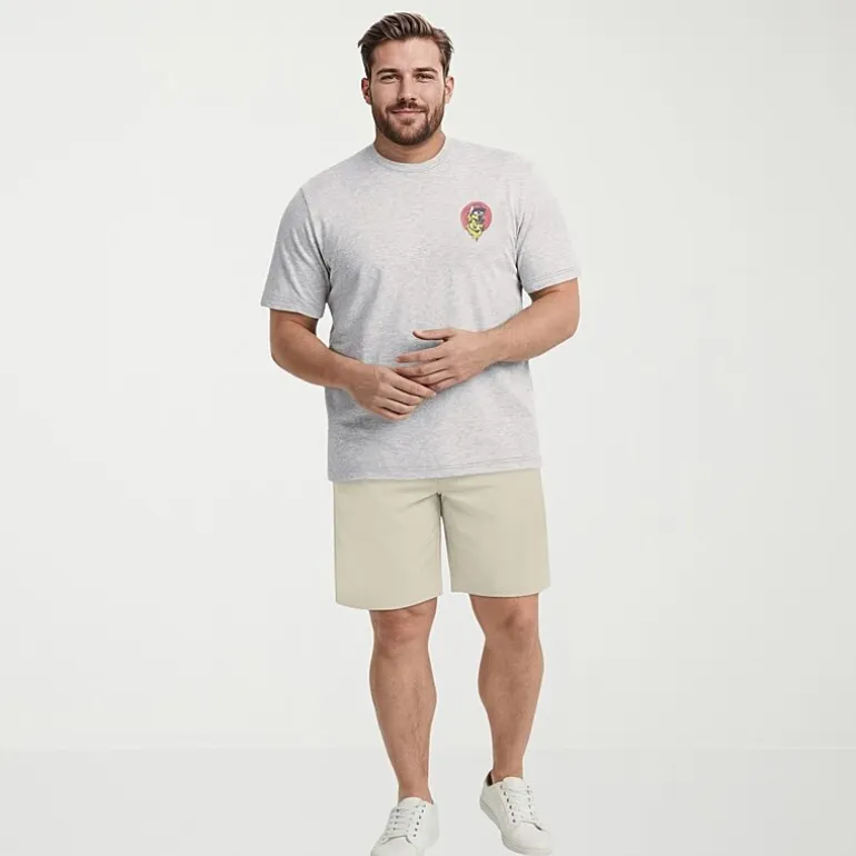 IZOD Saltwater Mens Crew Neck Short Sleeve Classic Fit Big and Tall Graphic T-Shirt