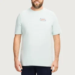 IZOD Saltwater Mens Crew Neck Short Sleeve Classic Fit Big and Tall Graphic T-Shirt