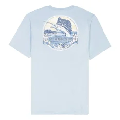 IZOD Saltwater Mens Crew Neck Short Sleeve Classic Fit Big and Tall Graphic T-Shirt
