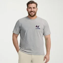 IZOD Saltwater Mens Crew Neck Short Sleeve Classic Fit Big and Tall Graphic T-Shirt