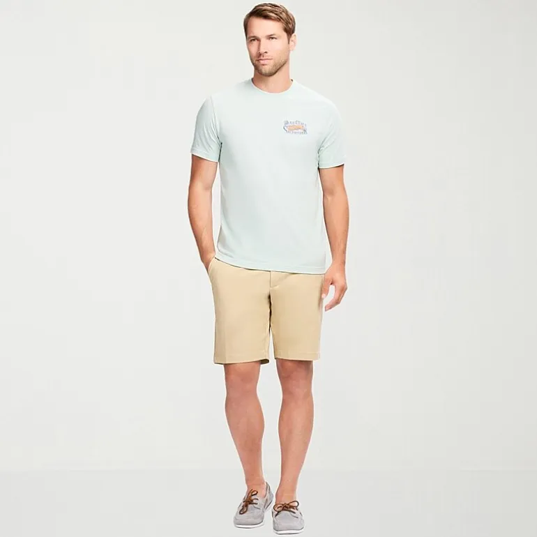 IZOD Saltwater Mens 9 1/2" Stretch Fabric Chino Short