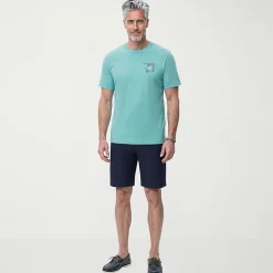 IZOD Saltwater Soft Wash Mens Crew Neck Short Sleeve Classic Fit Graphic T-Shirt