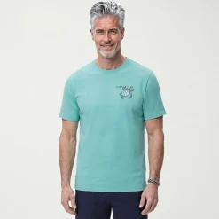 IZOD Saltwater Soft Wash Mens Crew Neck Short Sleeve Classic Fit Graphic T-Shirt