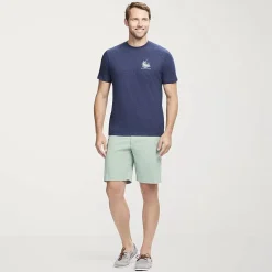 IZOD Saltwater Soft Wash Mens Crew Neck Short Sleeve Classic Fit Graphic T-Shirt