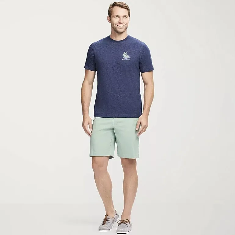IZOD Saltwater Soft Wash Mens Crew Neck Short Sleeve Classic Fit Graphic T-Shirt