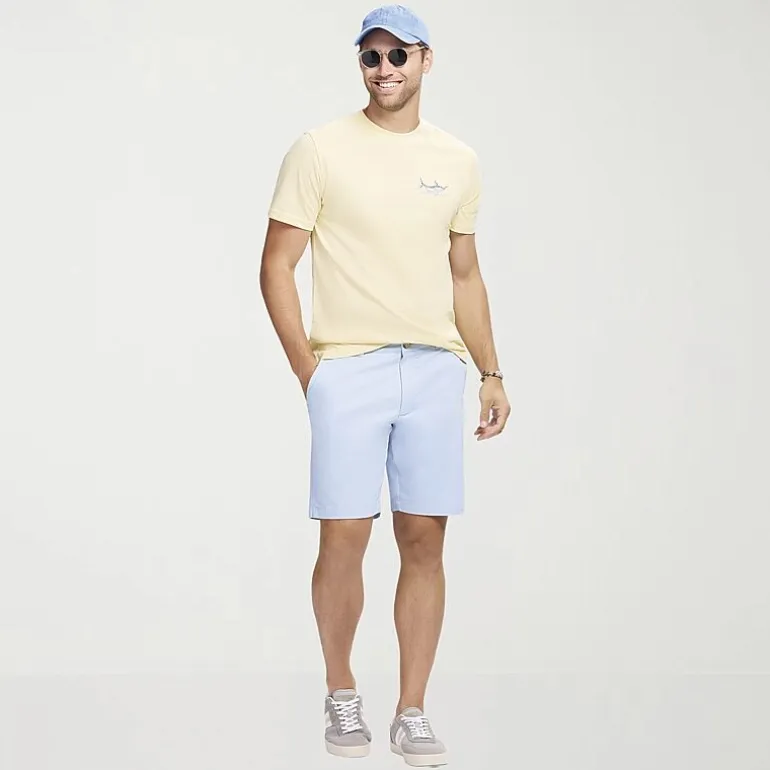 IZOD Saltwater Soft Wash Mens Crew Neck Short Sleeve Classic Fit Graphic T-Shirt