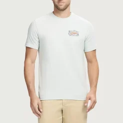 IZOD Saltwater Soft Wash Mens Crew Neck Short Sleeve Classic Fit Graphic T-Shirt