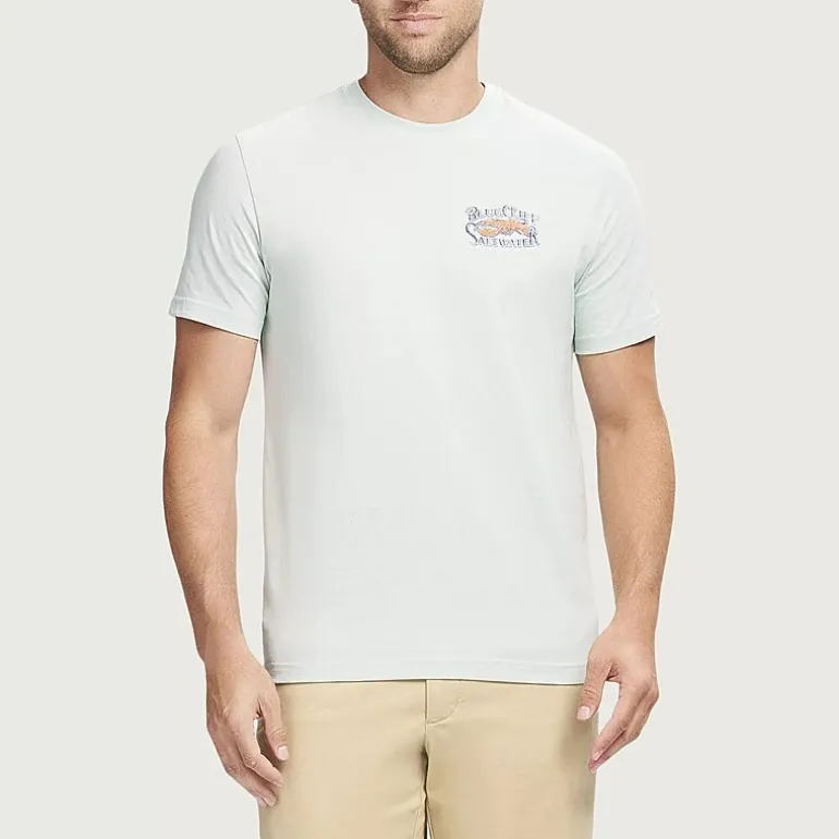 IZOD Saltwater Soft Wash Mens Crew Neck Short Sleeve Classic Fit Graphic T-Shirt
