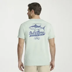 IZOD Saltwater Soft Wash Mens Crew Neck Short Sleeve Classic Fit Graphic T-Shirt