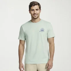 IZOD Saltwater Soft Wash Mens Crew Neck Short Sleeve Classic Fit Graphic T-Shirt