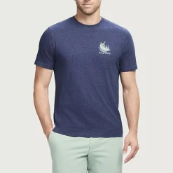 IZOD Saltwater Soft Wash Mens Crew Neck Short Sleeve Classic Fit Graphic T-Shirt