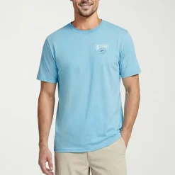 IZOD Saltwater Soft Wash Mens Crew Neck Short Sleeve Classic Fit Graphic T-Shirt