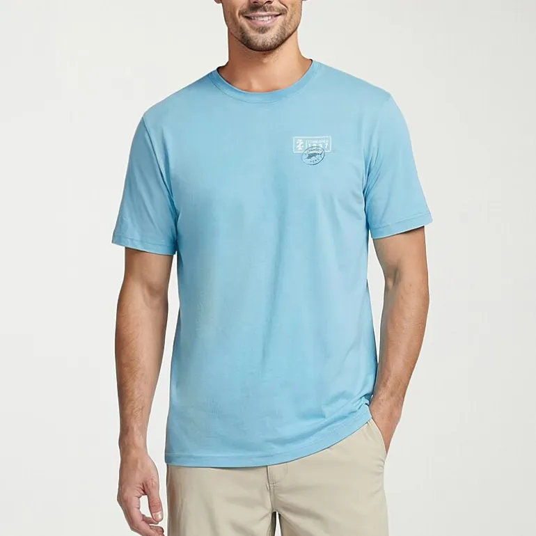 IZOD Saltwater Soft Wash Mens Crew Neck Short Sleeve Classic Fit Graphic T-Shirt