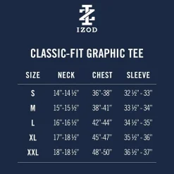 IZOD Saltwater Soft Wash Mens Crew Neck Short Sleeve Classic Fit Graphic T-Shirt