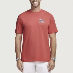 IZOD Saltwater Soft Wash Mens Crew Neck Short Sleeve Classic Fit Graphic T-Shirt