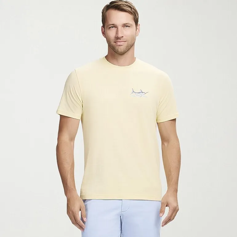 IZOD Saltwater Soft Wash Mens Crew Neck Short Sleeve Classic Fit Graphic T-Shirt