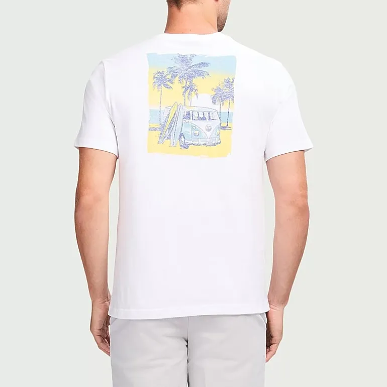 IZOD Saltwater Soft Wash Mens Crew Neck Short Sleeve Classic Fit Graphic T-Shirt